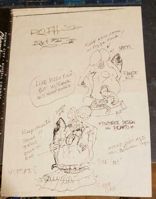 1999 Both Artist Sigs Ace & Kali,  Edr Collector Fax Page 9 " X13 " From Ace Pers