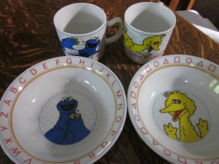 Sesame Street Cookie Monster Big Bird Bowl Cup Mug Set Jmp Marketing