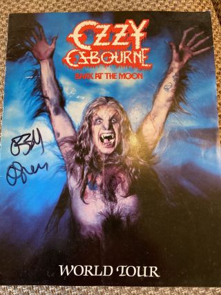 Ozzy Osbourne Signed Autographed Tour Programme Bark At The Moon 1983
