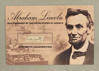 President Abraham Lincoln Signed Cut Handwriting Autographed " Advisable " Jsa Loa