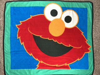 Sesame Street Elmo Acrylic Blanket 47”x57” Owen Made In Mexico Double Sided
