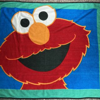 Sesame Street ELMO Acrylic Blanket 47”x57” OWEN Made in Mexico Double Sided 3