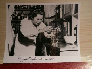 Margaret Thatcher Signed / Autographed Photo.  Margaret In A Science Laboratory