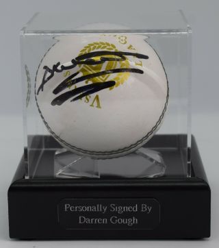 Darren Gough Signed Autograph Cricket Ball Display Case England Aftal