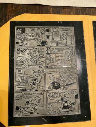 Woody Woodpecker Vintage Comic 1954 Print Plates: 27 Pages 6 And 27
