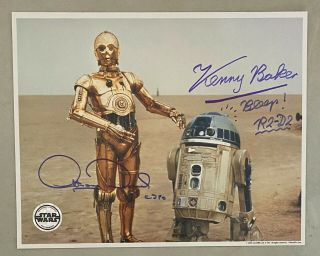 Anthony Daniels & Kenny Baker Signed 8x10 Star Wars Photo Jsa Loa R2 - D2 & C - 3po