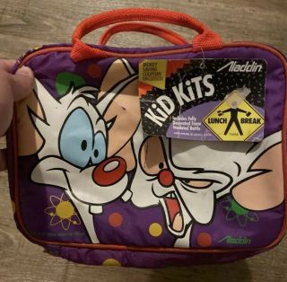 Vintage 1996 Pinky And The Brain Soft Lunch Box W/ Tags
