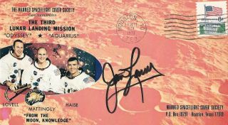 Jim Lovell Apollo 13 Signed Postal Cover - Uacc & Aftal Rd Astronaut Autograph