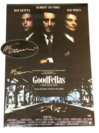 Martin Scorsese Signed Auto Goodfellas Fs Movie Poster Beckett Bas 2