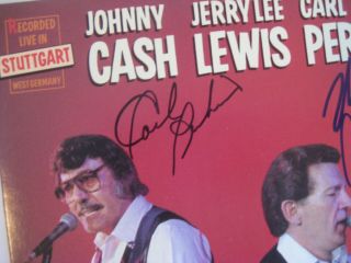 JOHNNY CASH & JERRY LEE LEWIS & CARL PERKINS - AUTOGRAPHED LP - SIGNED BY ALL 3 3