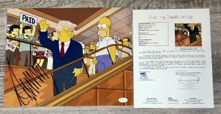 Donald Trump Signed 11x14 Rare Simpsons Photo 45th President Maga Usa Jsa