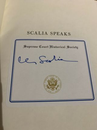 Late Supreme Court Justice Antonin Scalia Signed Book