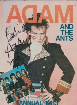 Adam And The Ants Hand Signed X3 1983 Annual Autographed Adam Ant