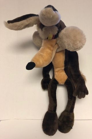 1995 Ace Novelty Wile E Coyote 27 " Bendable Plush Looney Tunes Road Runner