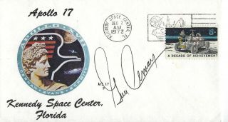 Gene Cernan Signed Apollo 17 Postal Cover Nasa Astronaut