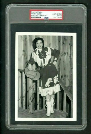 Patsy Cline Signed Autograph 5 X 7 Photo - Loa Psa/dna,  Encap