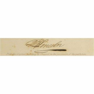 Continental Army Major General Benjamin Lincoln Document Signed 2