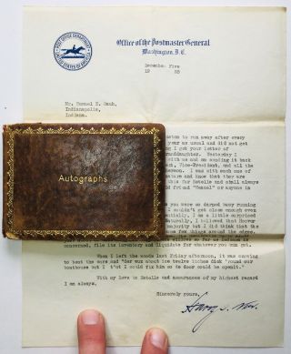 1928 Signed Autograph Album President Calvin Coolidge & Vp,  Cabinet W/ Letter