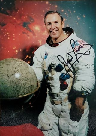 Jim Lovell Hand Signed Autograph Photo Nasa Astronaut Apollo 13 Authentic