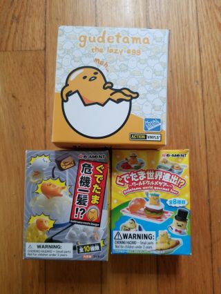 Gudetama Is In Great Danger,  World Gourmet Tour & The Lazy Egg Blind Boxes Rare