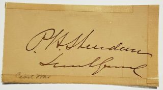 Legendary Union Major General Philip Sheridan Civil War Old West Autograph Rare