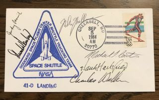 Judy Resnik Signed Discovery 41 - D First Day Cover - Nasa - 6 Sigs - Challenger