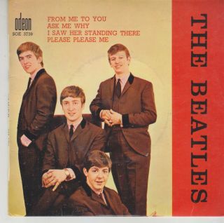 The Beatles French Ep From Me To You Orange Label Soe 3739,  Languette