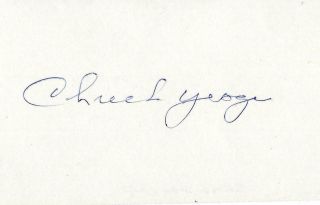 Chuck Yeager Signed 5x3 Index Card Uacc & Aftal Rd Speed Of Sound Mach 1
