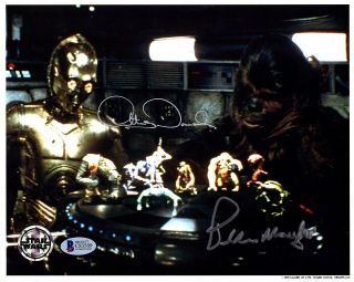 Anthony Daniels & Peter Mayhew Signed Star Wars 8x10 Official Pix Opx Photo Bas