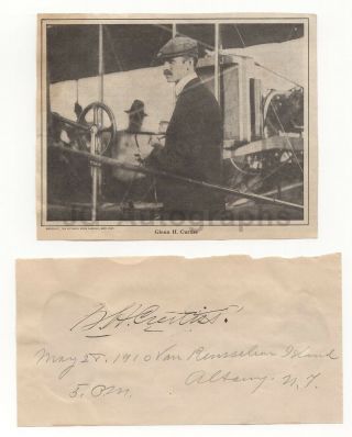 Glenn Curtiss - Aviation And Motorcycle Pioneer - Authentic Autograph