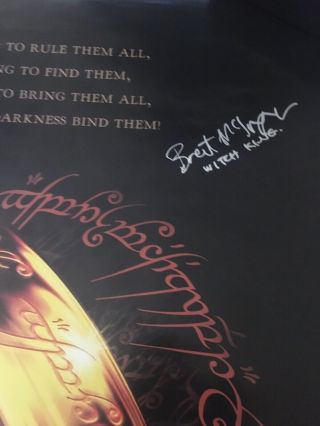 Lord Of The Rings Cast Signed Poster Featuring 10 Autographs Inc Elijah Wood 4