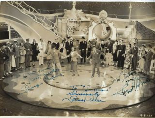 Fred Astaire,  Grace Allen & George Burns,  Rare Autographed Vintage Photo.
