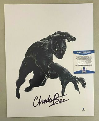Chadwick Boseman Signed 11x14 Black Panther Marvel Comics Photo Beckett Bas