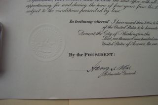 President Calvin Coolidge / Harry Postal Civil Appointment Signed 1928 EF 3