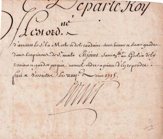 Louis Xiv – King Of France – Authentic Signature