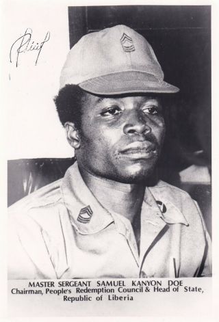 Samuel Doe – Liberia – President – Authentic Signature