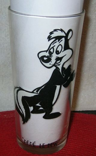 Vintage 1973 Pepe Le Pew Looney Tunes Pepsi Series Collector Glass