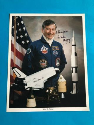 Extremely Rare John Young Astronaut Autograph | Hand - Signed | Gemini | Nasa