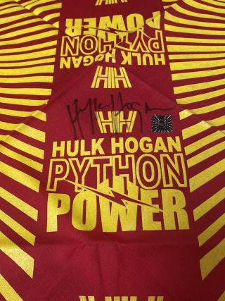 The Immortal Hulk Hogan Signed Python Power Bandana Wrestling Wwe Wrestlemania