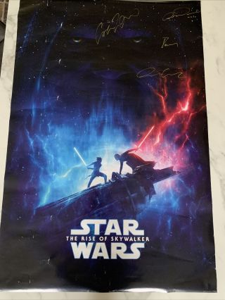 Star Wars Cast Signed Poster With