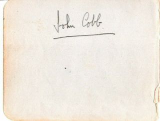 John Cobb Speed Record Breaker/racing Driver Signed Autograph Book Page