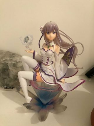 Anime Re: Zero Kara Hajimeru Isekai Seikatsu Emilia 1/8 Pvc Figure Loose 17cm