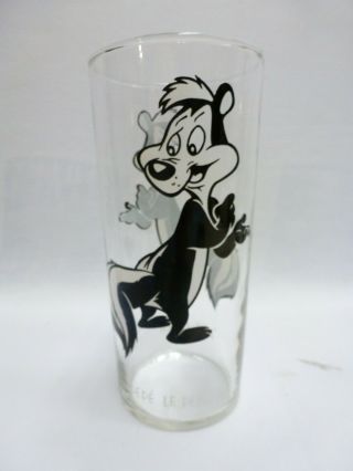 Vintage 1973 Pepe Le Pew Looney Tunes Pepsi Series Collector Glass