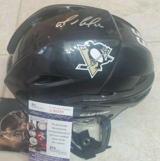 Mario Lemieux Signed Full Size Helmet W/ Jsa V80399 Pittsburgh Penguins