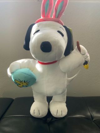 2021 Peanuts Easter Snoopy Dancing Side Stepper Animated Plush Gemmy
