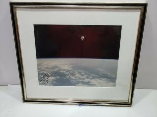 Bruce Mccandless Signed 17 " X 20 " Photo Of Him In Space Framed