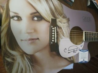 CARRIE UNDERWOOD SIGNED AUTOGRAPHED GUITAR BAS BECKETT COUNTRY MUSIC RARE 2