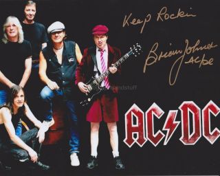 Brian Johnson Hand Signed 8x10 Photo Autograph Ac/dc Back In Black Hells Bells D