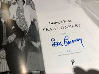 Signed Sean Connery Being A Scot Soft Back Book Official Bookplate