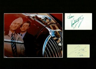 John Thaw And Kevin Whately Inspector Morse Signed Autograph Display Uacc